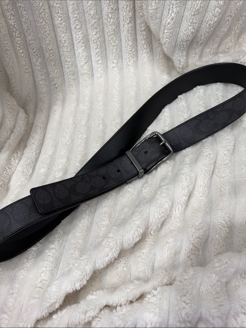 Coach Harness Buckle Cut-To-Size Reversible Belt